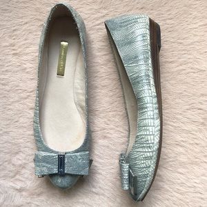 Louise et Cie Grey Snake Skin Flats